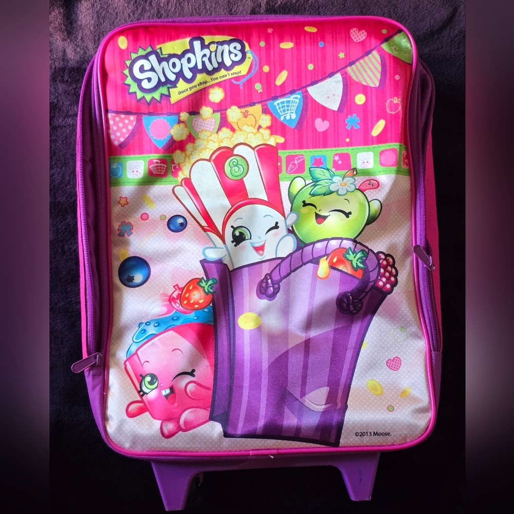 Shopkins Pink and Purple Kids Suitcase